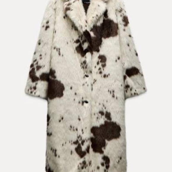 Cow print maxi coat - Picture 2 of 2